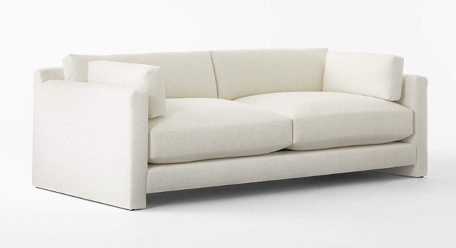 MARGUERITE 90" WHITE PERFORMANCE FABRIC SOFA