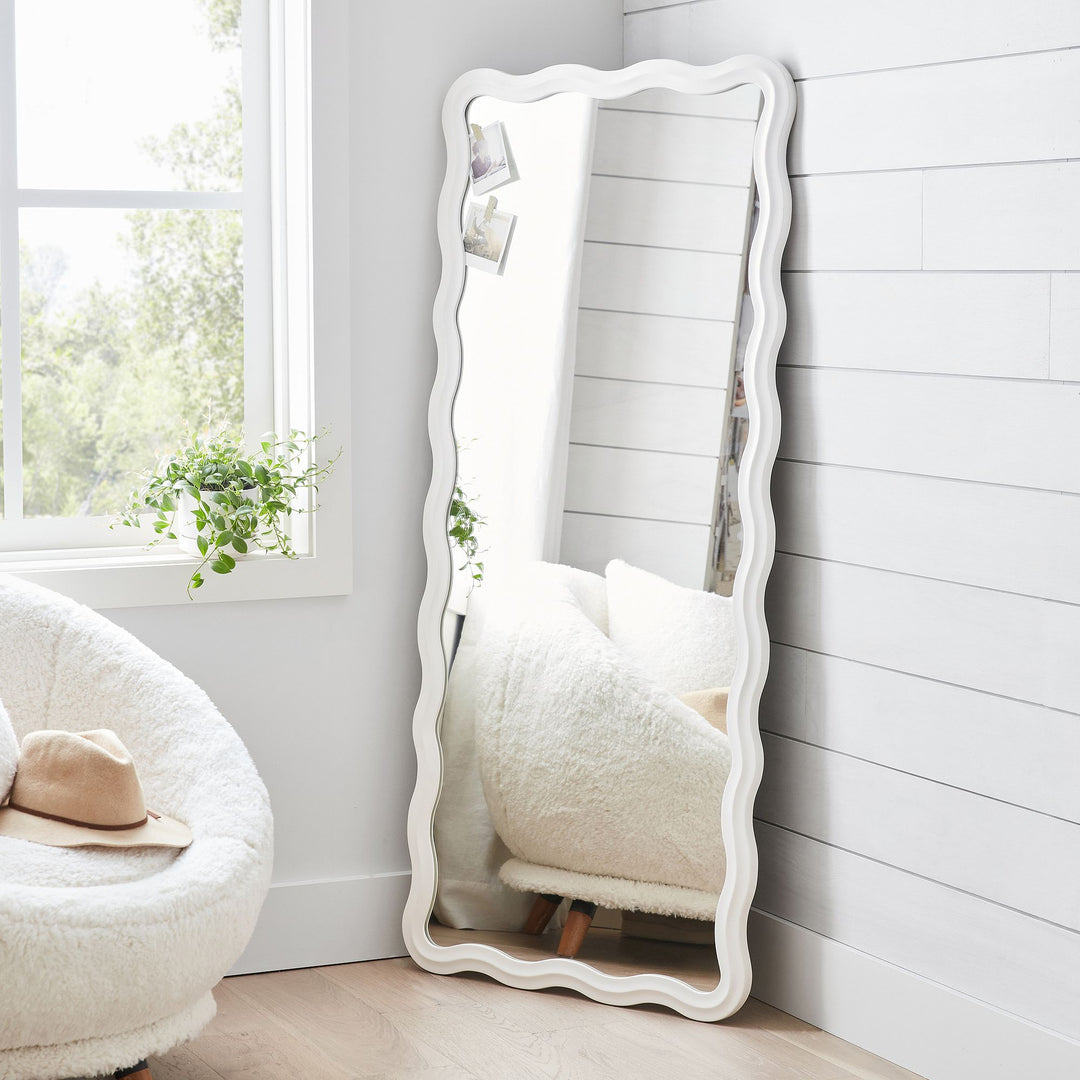 Floor Length Scalloped Mirror