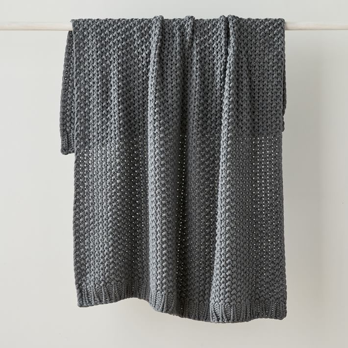 Chunky Cotton Knit Throw