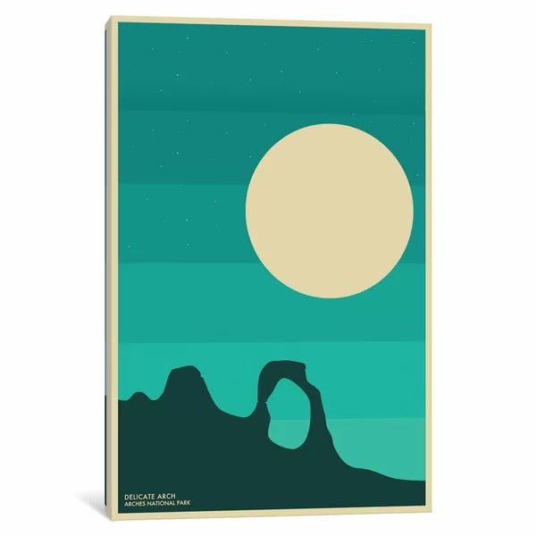 Arches by Jazzberry Blue Wrapped Canvas with Frame-26"X40"