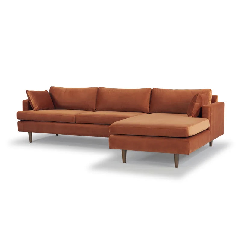 Oneal Velvet Stationary Sofa Chaise Sectional