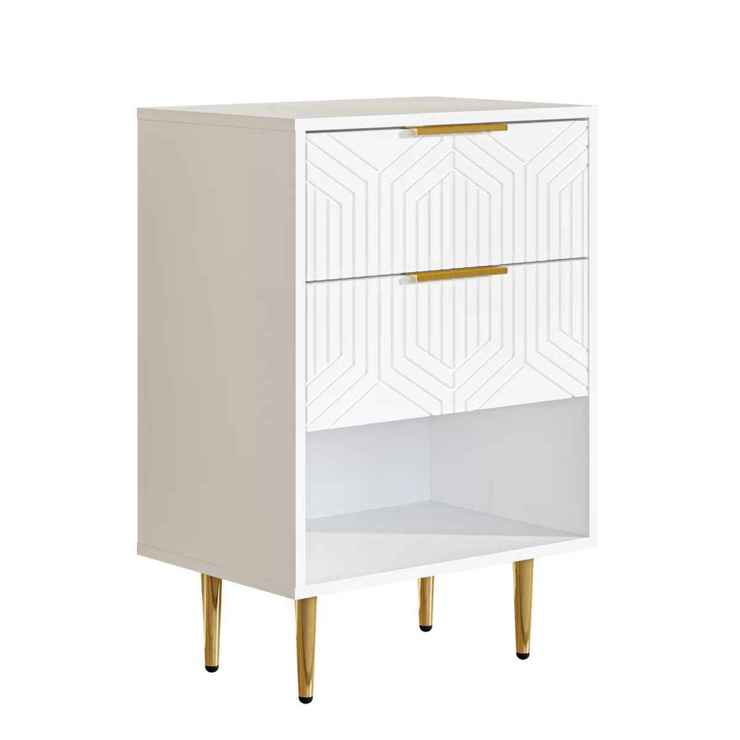 Modern Nightstand With 2 Drawers