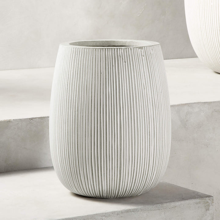 Pod Grey Cement Indooroutdoor Planter Medium