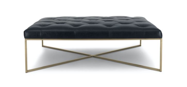 Tablet Charme Black Square Ottoman