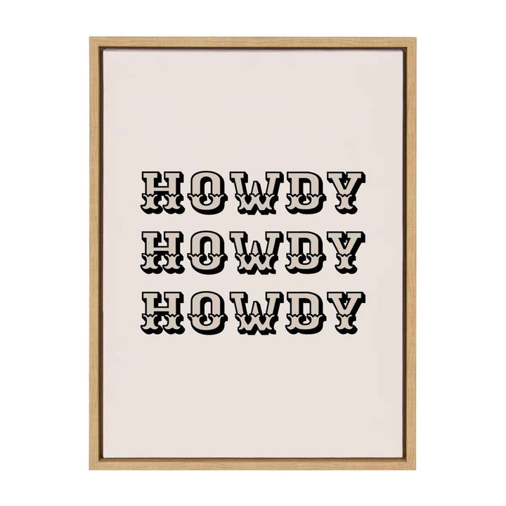 Western Cowboy Framed Canvas Wall Art