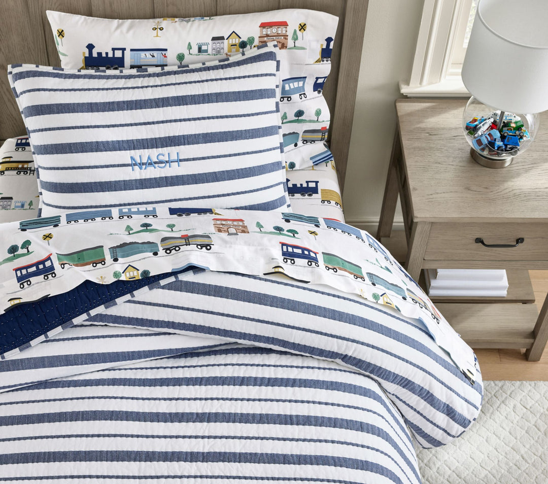 Yarn Dyed Stripe Twin Quilt