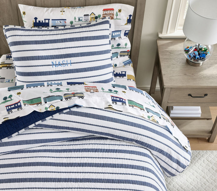 Yarn Dyed Stripe Twin Quilt