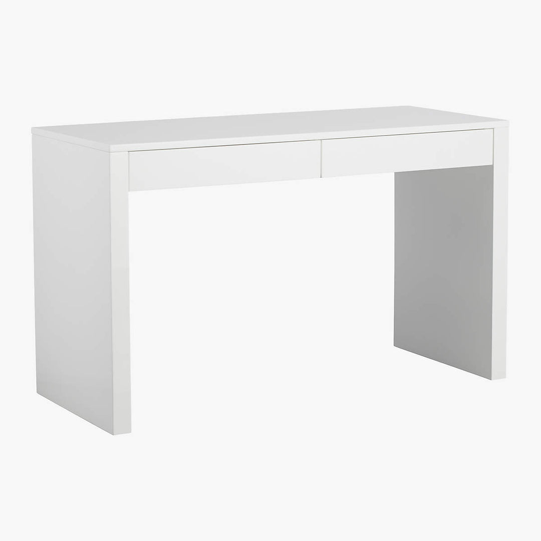 Runway White Lacquer Desk
