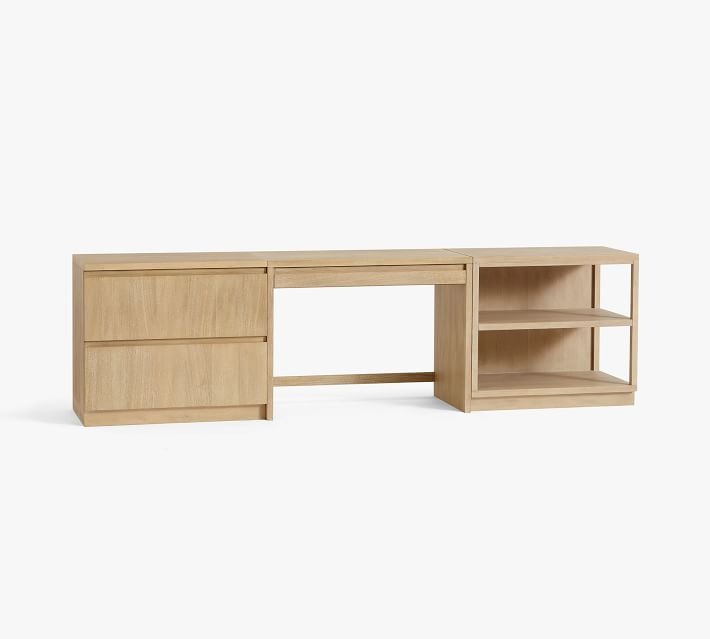 Pacific Desk with Bookcase And File Cabinet