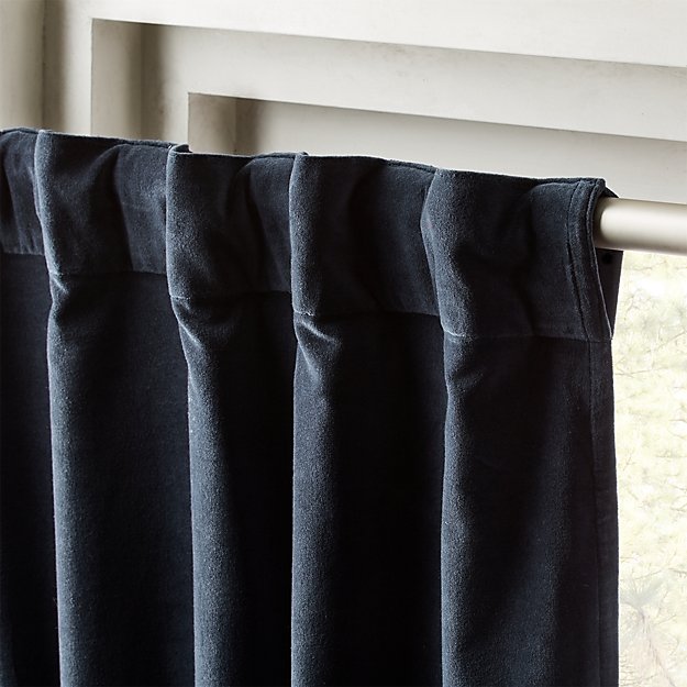 VELVET CURTAIN PANEL MIDNIGHT BLUE