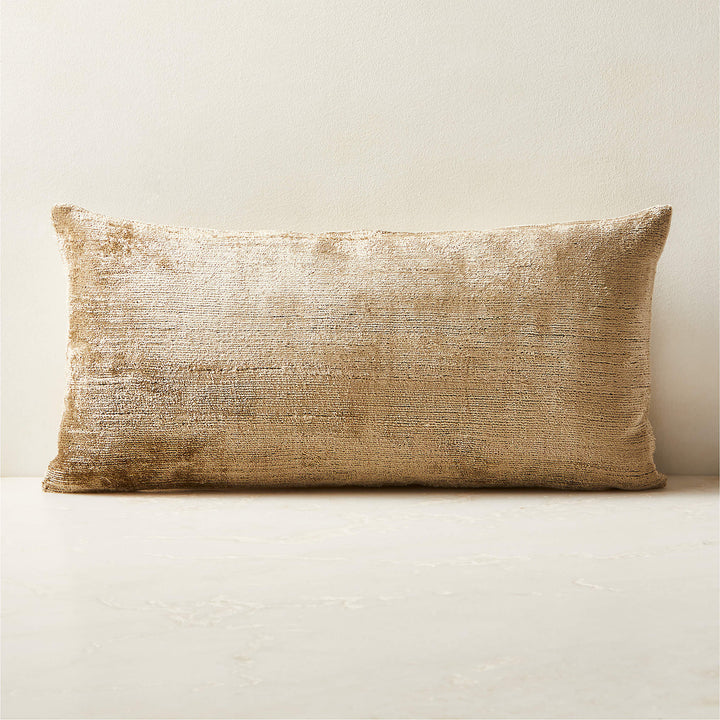 Truette Light Olive Green Turkish Silk Throw Pillow 23x11