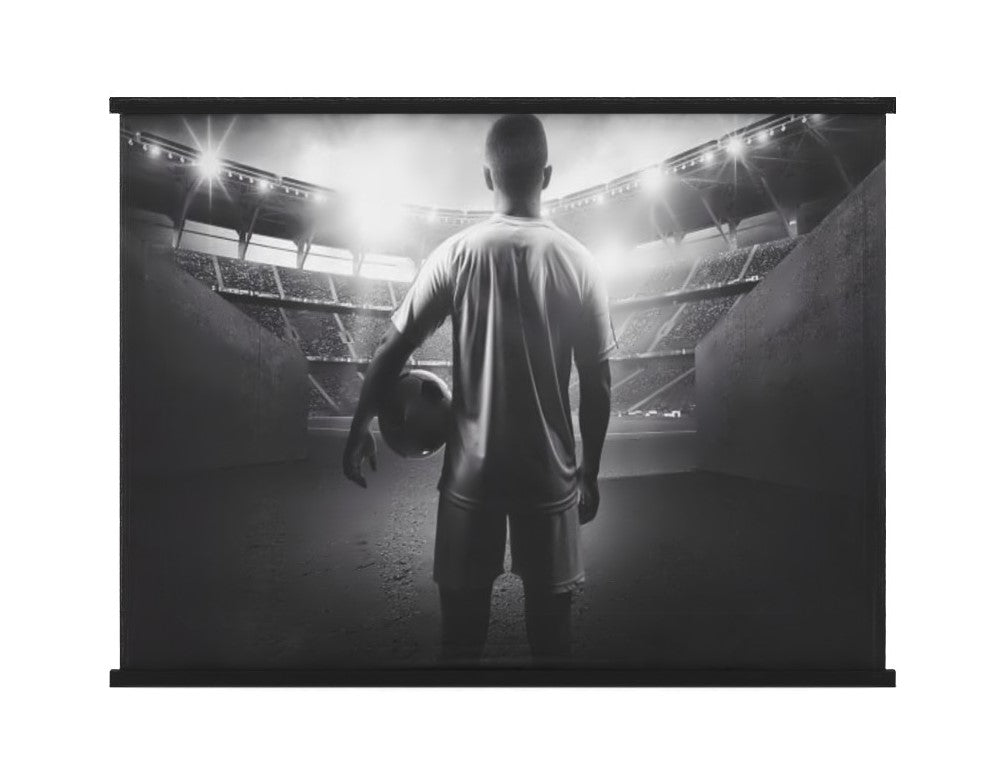 Black and White Soccer Wall Mural-3'x4'