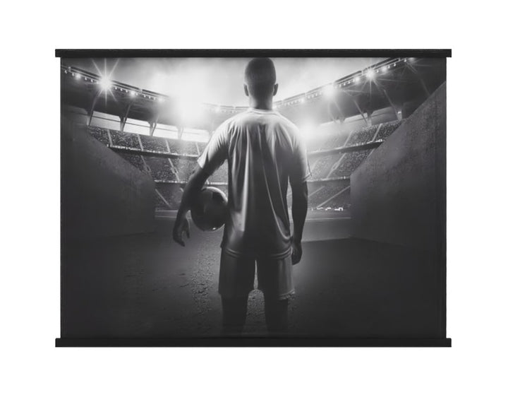 Black and White Soccer Wall Mural-3'x4'