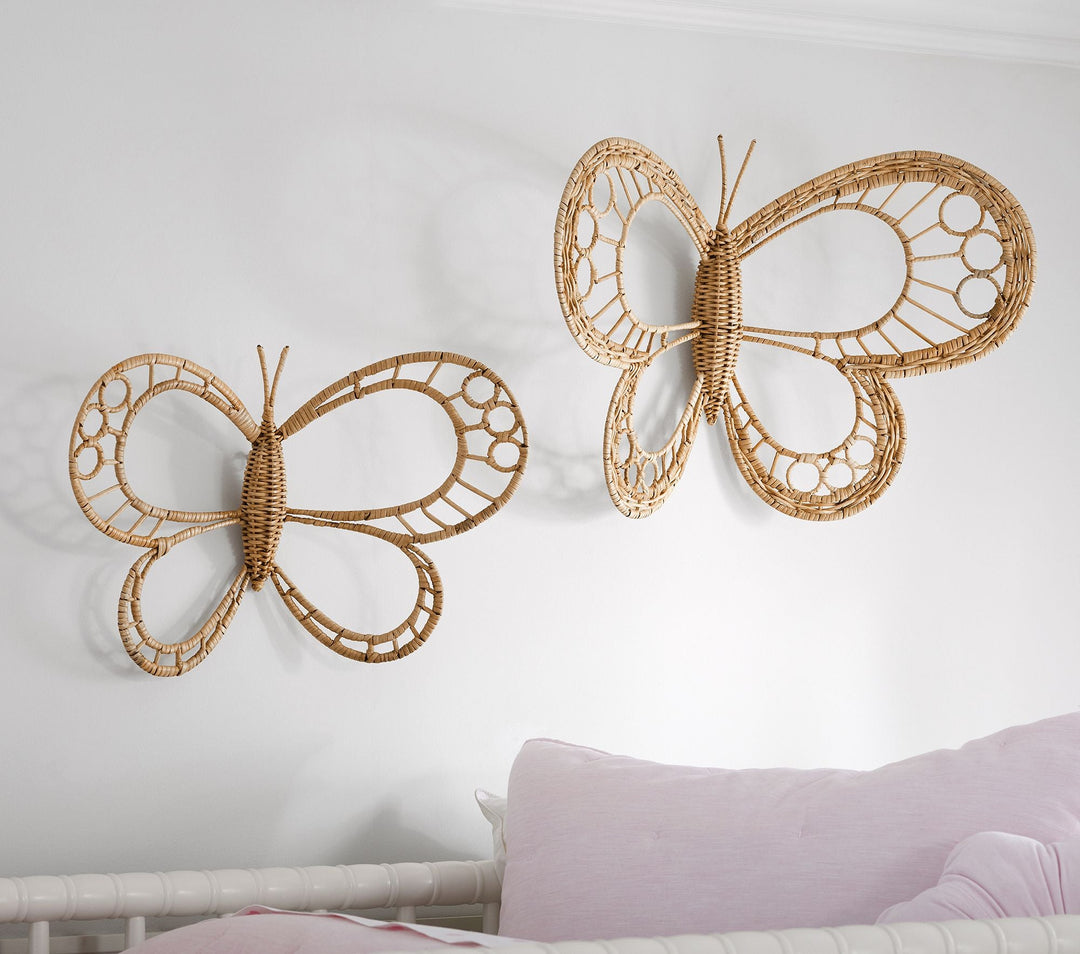 Rattan Butterflies Set of 2