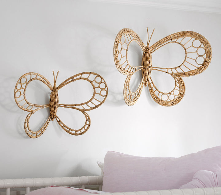 Rattan Butterflies Set of 2