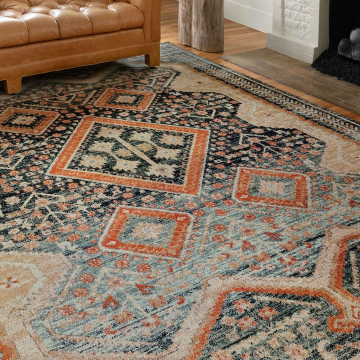 Vergara Oriental Blue Area Rug-7'.10"x10'