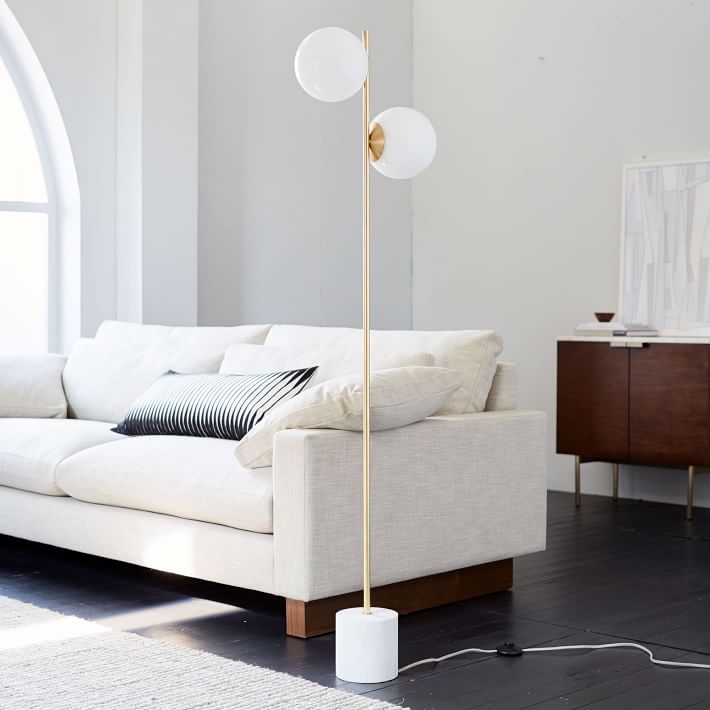 Sphere Stem 2 Light Floor Lamp