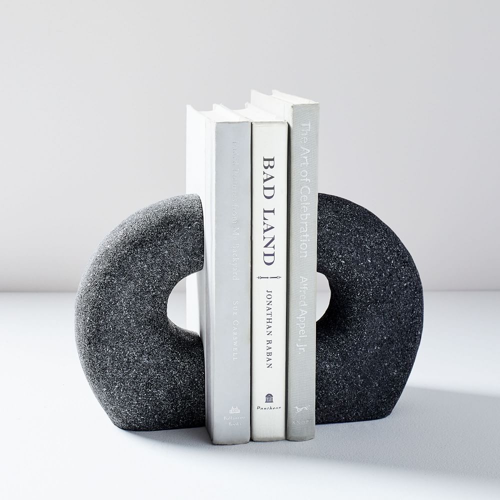 Lava Rock Bookends Anchor Gray Set of 2