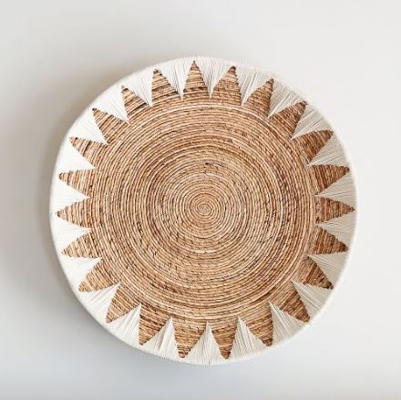 Sunny Handwoven Basket Wall Art