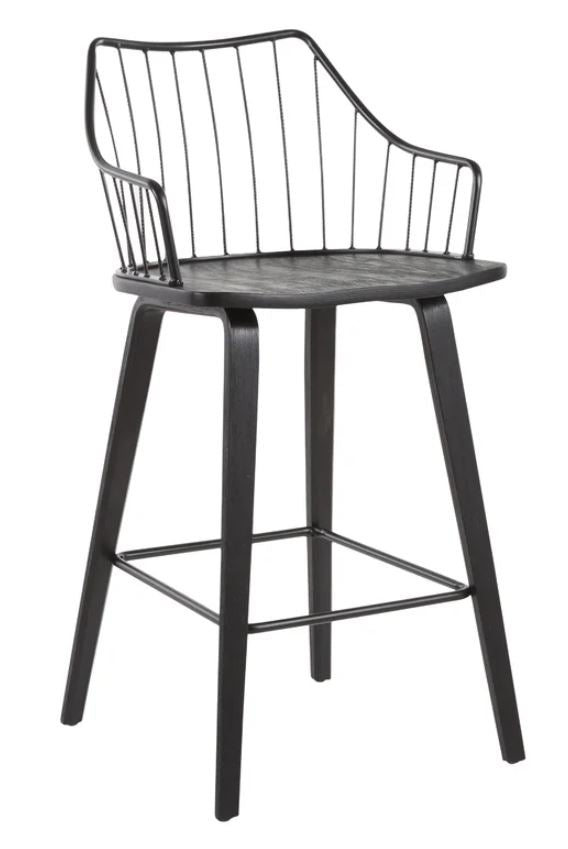 Lindauer Solid Wood Bar Stool
