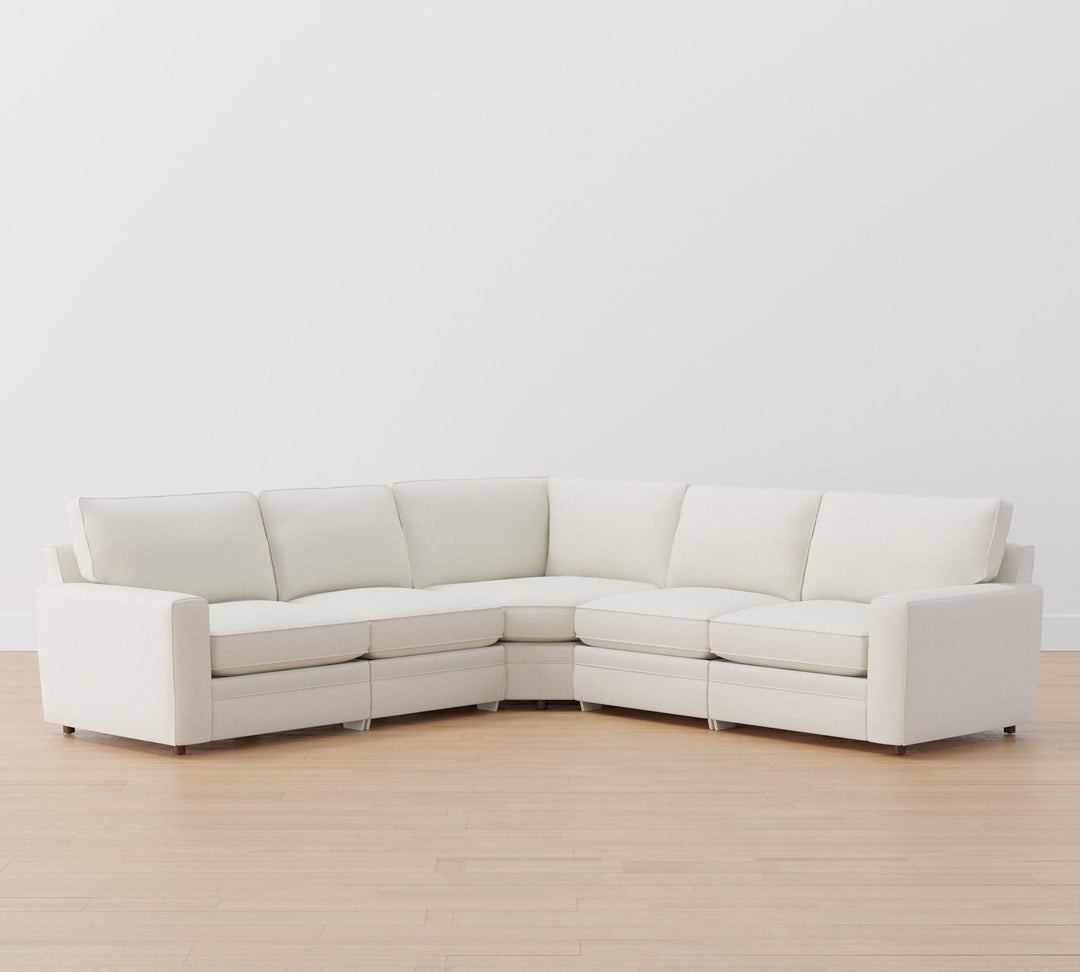 Pearce Square Arm Upholstered 5 Piece Reclining L Sectional