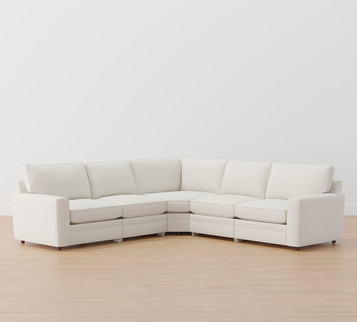 Pearce Square Arm Upholstered 5 Piece Reclining L Sectional
