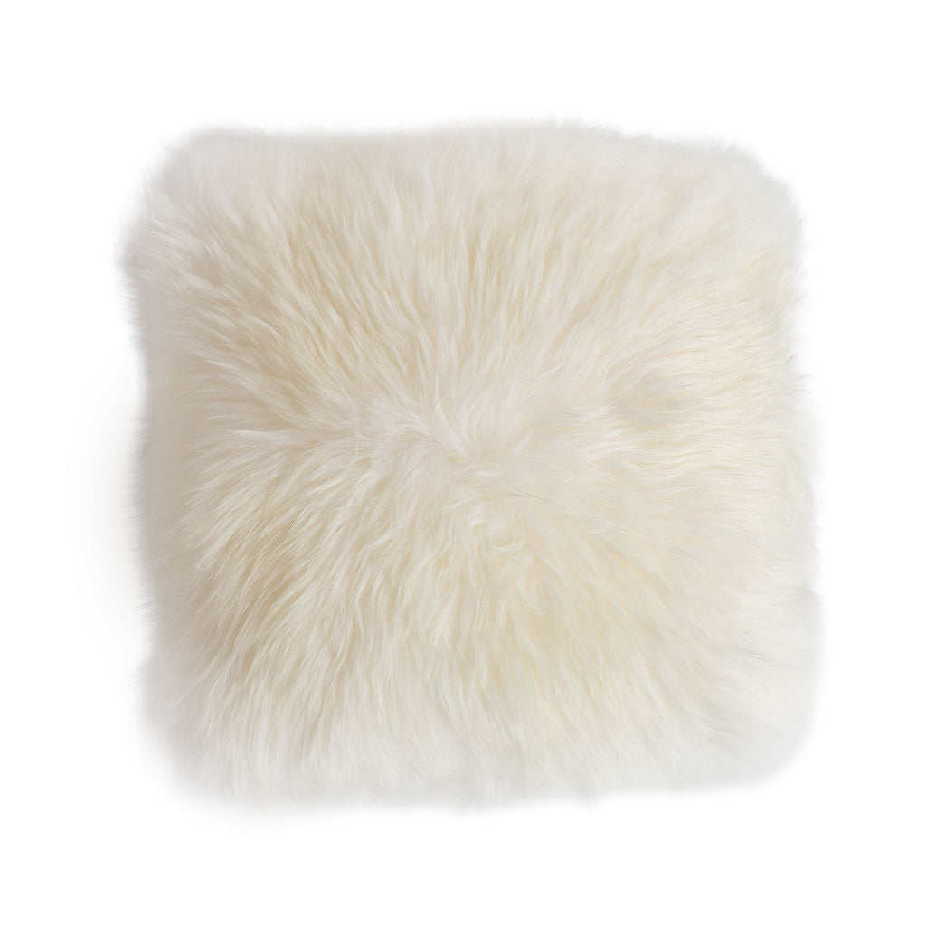 Lanna Ivory Sheepskin Pillow