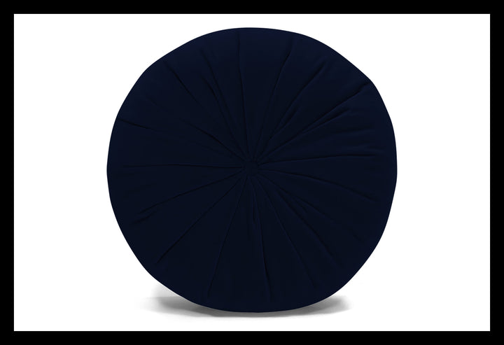Minka Pleated Round Pillow With Insert 15"x15"