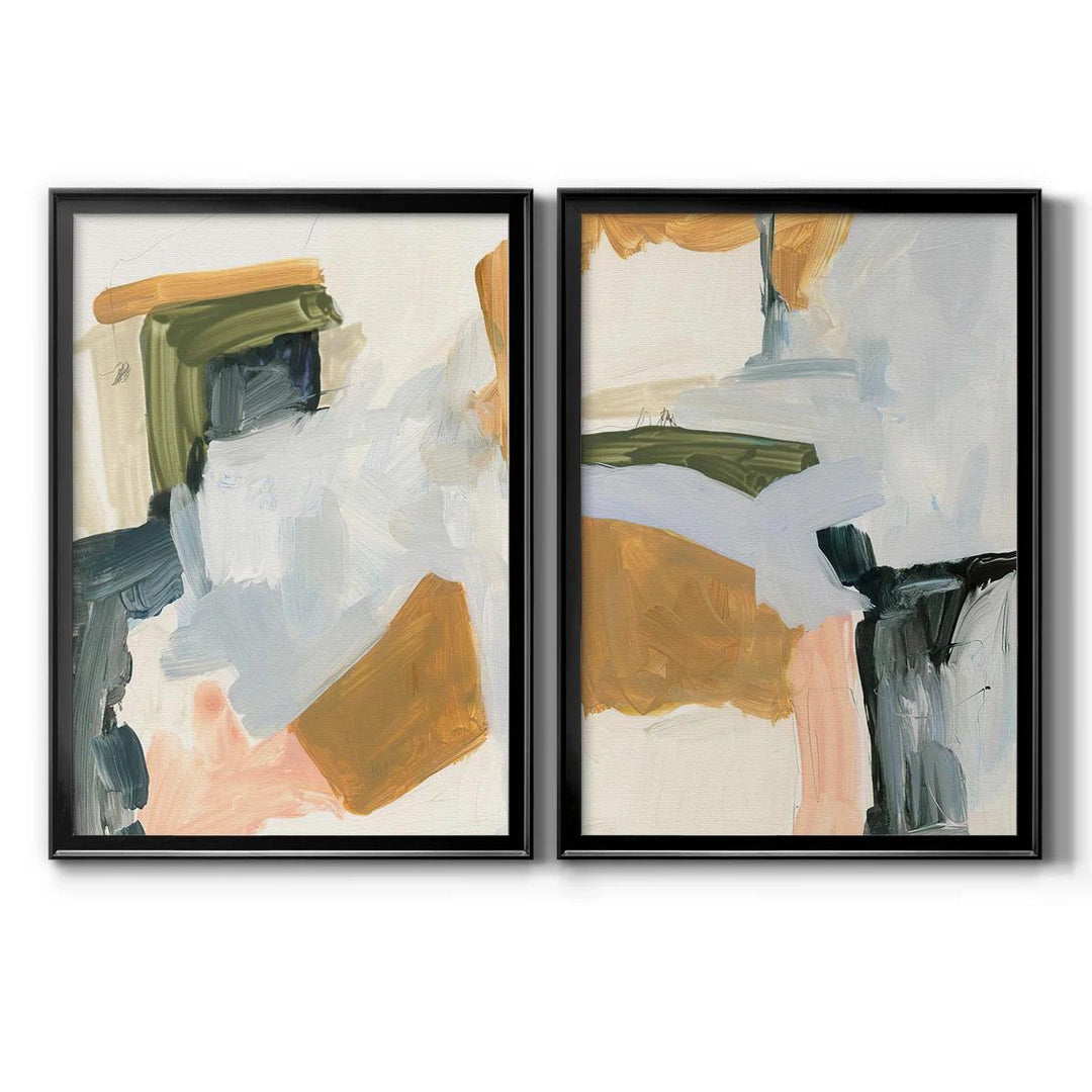 Palette Meld I Framed On Canvas 2 Pieces Painting-42.5"x61"