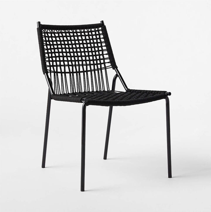 Virve Black Rope Outdoor Dining Chair