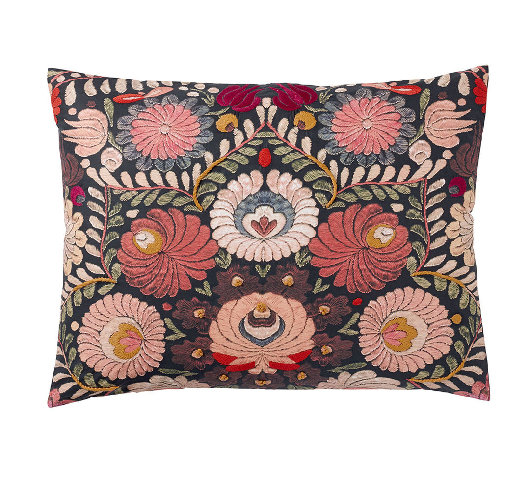 Helena Embroidered Floral Percale Sham 26x20