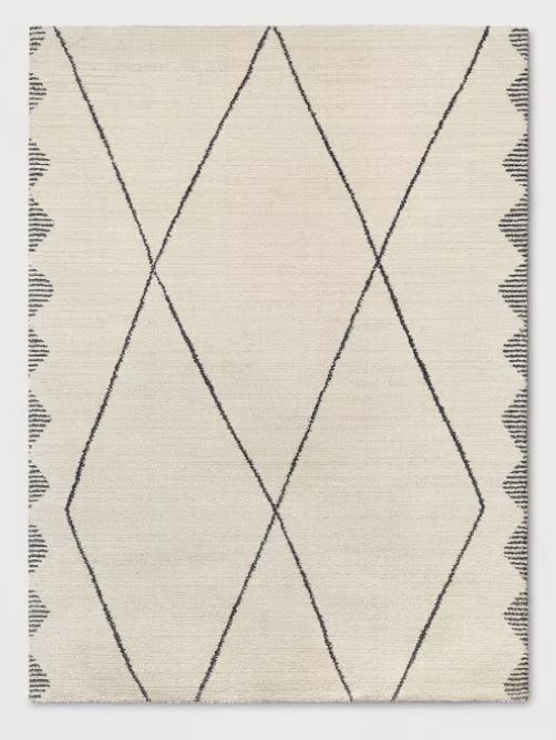 Glacier Diamond Woven Runner Rug-7'x10'