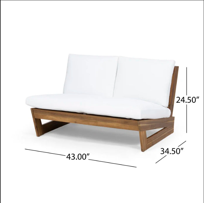 Louise 3 Person Outdoor Seating Group Loveseat