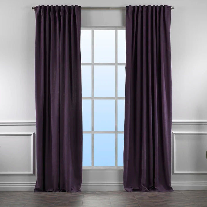 Faux Velvet Decorative Window Curtain