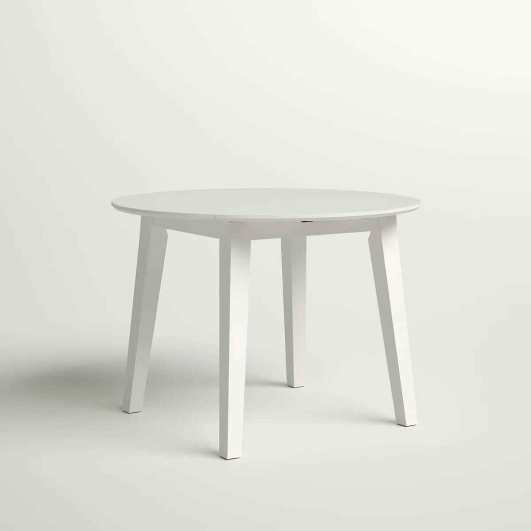 Chaffin Extendable Round Solid Wood Dining Table