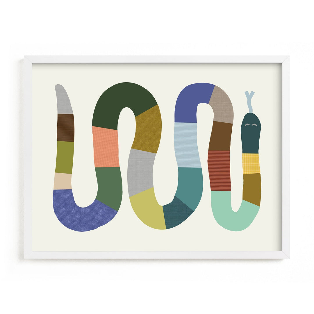Quilted Snake Framed Wall Art by Minted