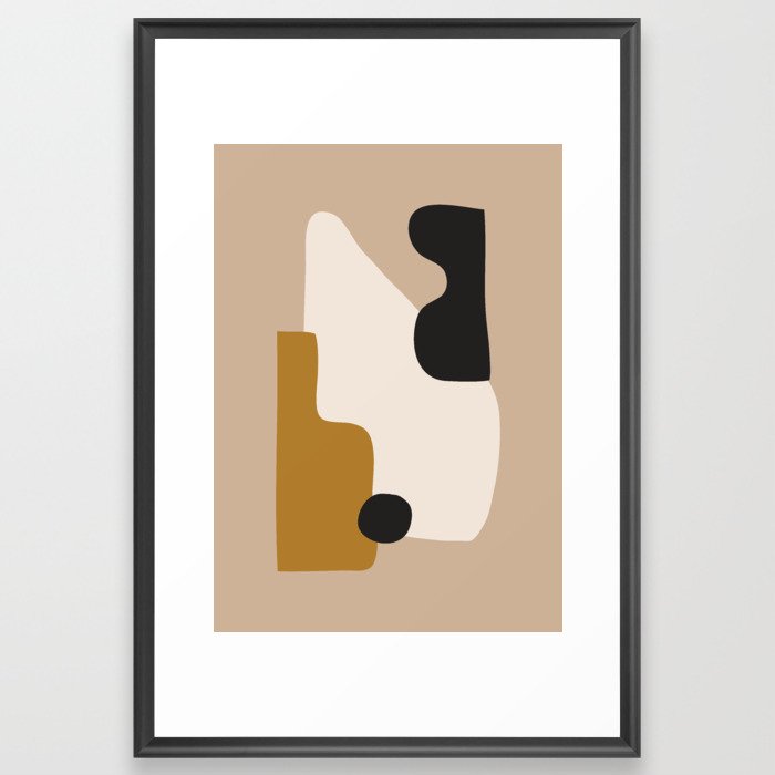 abstract minimal Framed Art Print With Frame 24" x 36"
