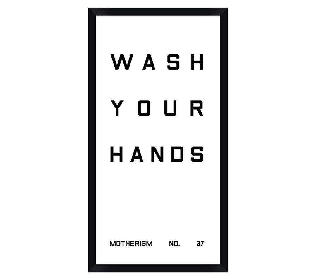 Bathroom Wash Your Hands Wall Art