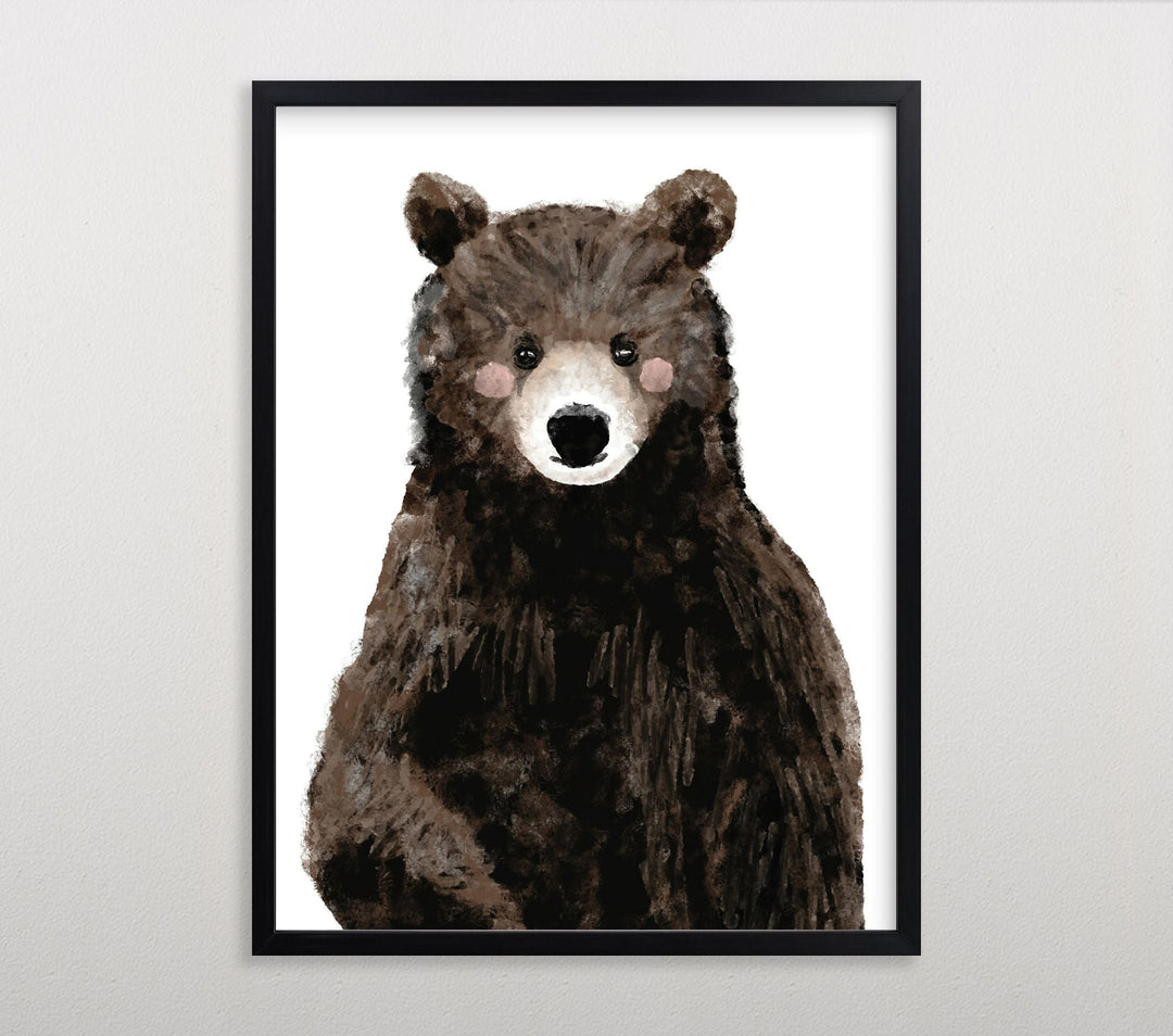 Baby Animal Bear Wall Art by Cass Loh