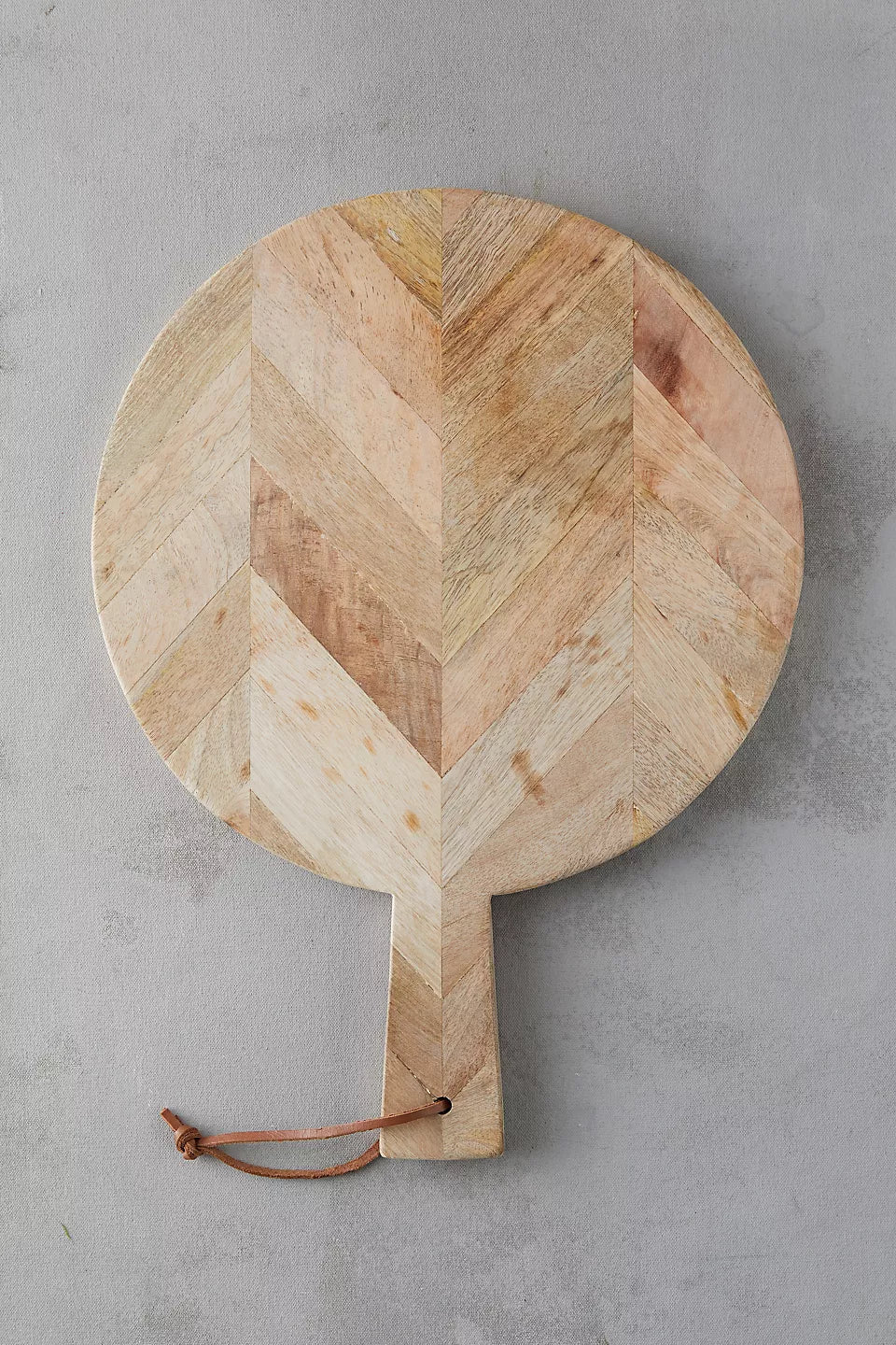 Herringbone Wood Round Board