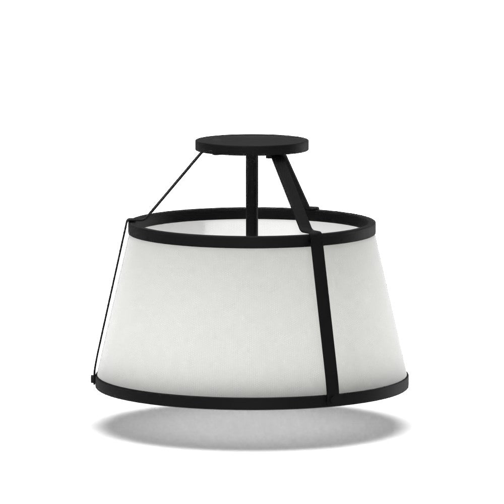 Escher 3 Light Simple Schoolhouse Semi Flush Mount