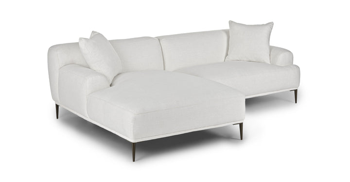 Abisko Quartz White Left Sectional