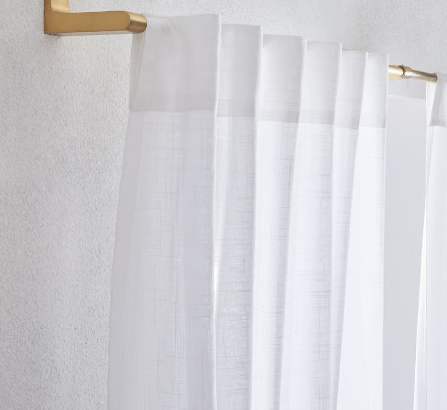 Sheer Crosshatch Curtains Set of 2