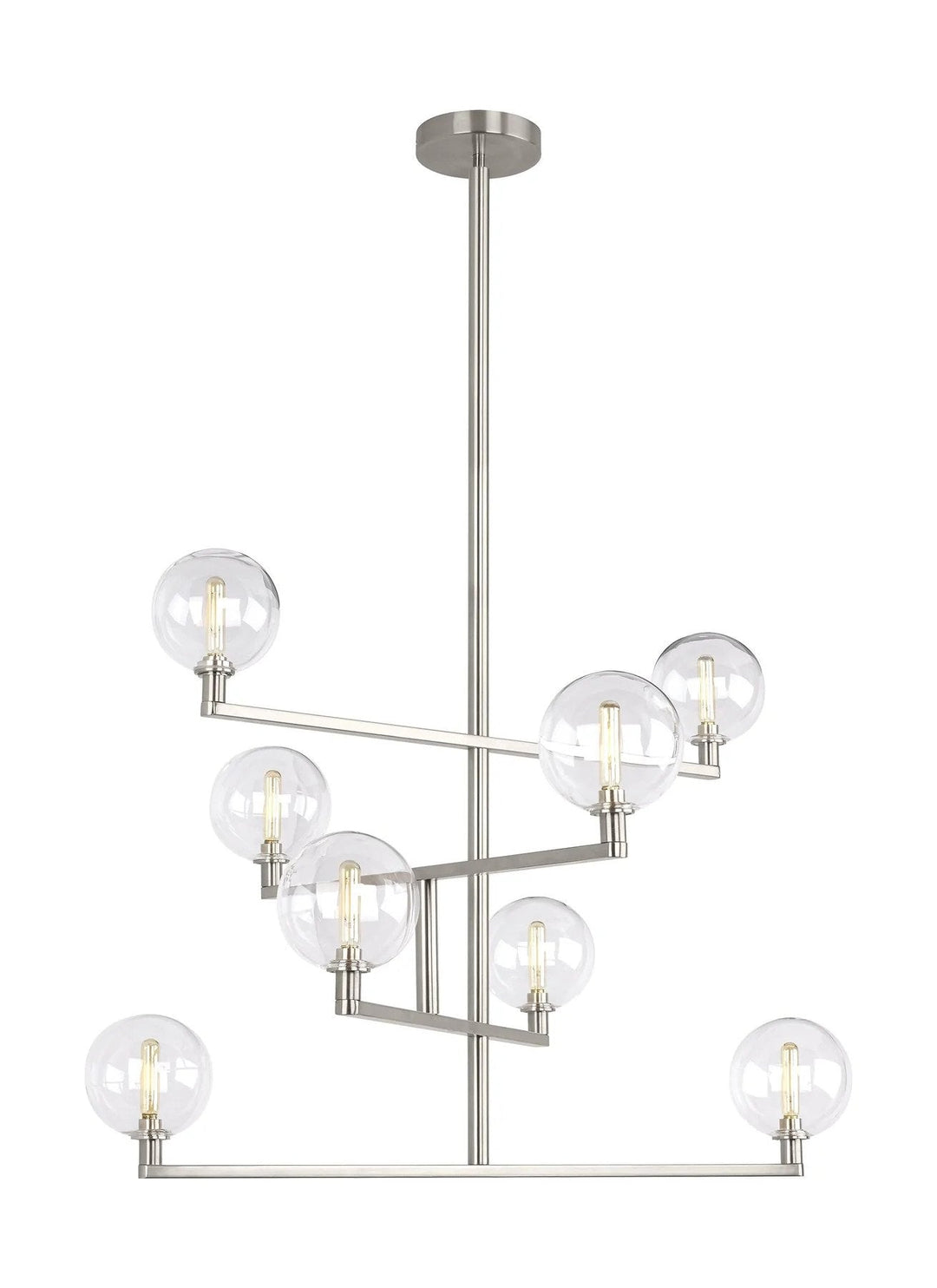Gambit Chandelier - Satin Nickel