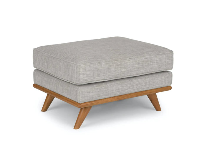 Timber Rain Cloud Gray Ottoman