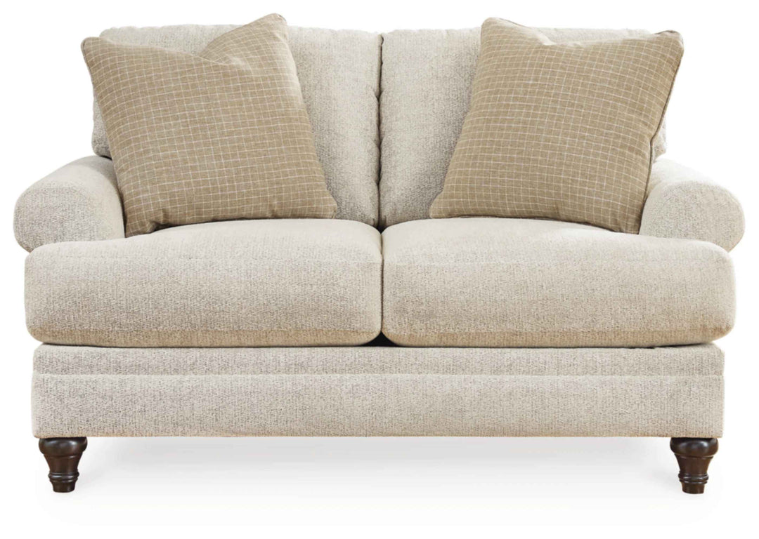 Rolled Arm Loveseat with Reversible Cushions