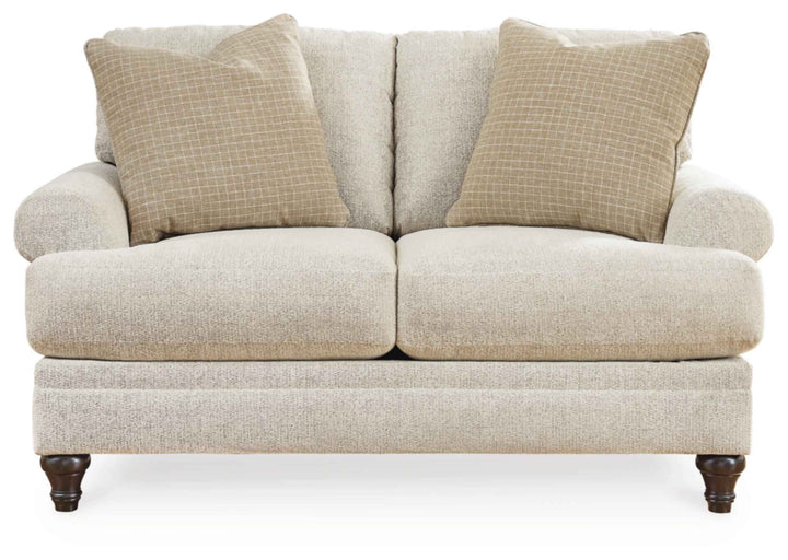 Rolled Arm Loveseat with Reversible Cushions