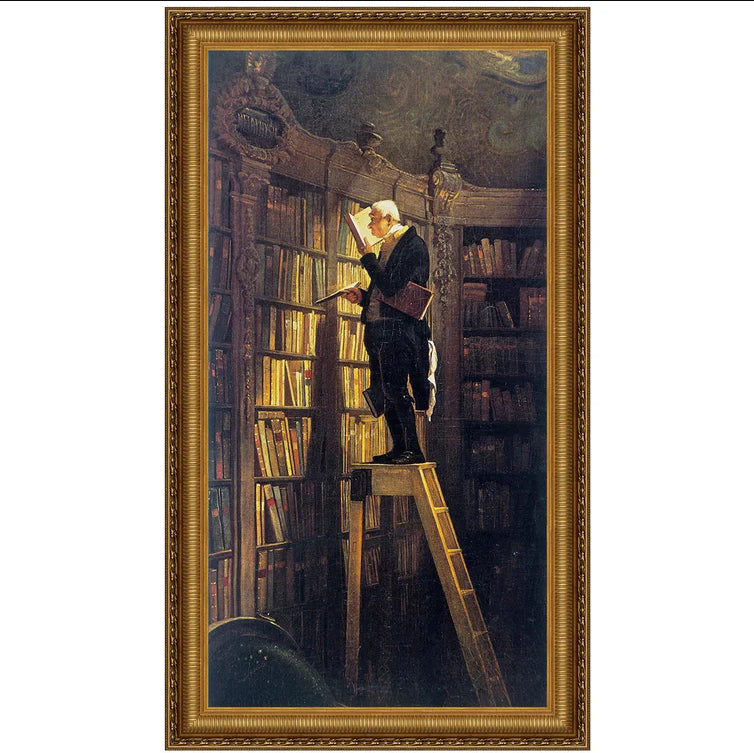 The Bookworm 1850 on Canvas