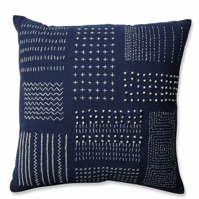 Tribal Cotton Throw Pillow With Insert-16.5"x16.5"