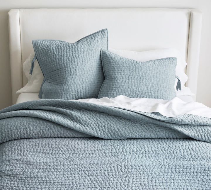 Pick Stitch Handcrafted Cotton Linen Quilt